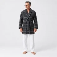 Bata larga hombre coralina cuadros