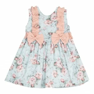 Vestido infantil sin magas con espalda en V