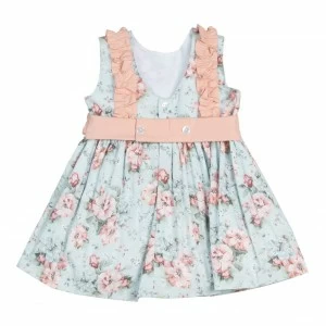 Vestido infantil sin magas con espalda en V