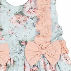Vestido infantil sin magas con espalda en V