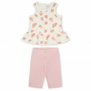 Conjunto beb&eacute; algod&oacute;n estampado fresas