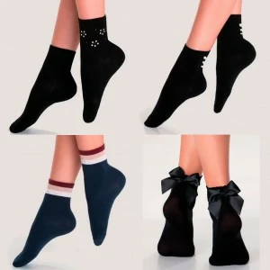 Calcetines mujer fantas&iacute;a lote 6 pares surtidos 