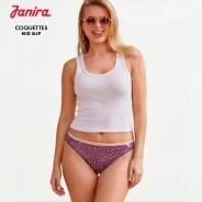 Braga bikini estampada pack x 2 coquettes mid slip