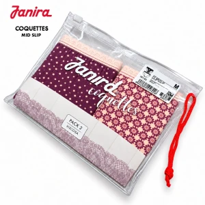 Braga bikini estampada pack x 2 coquettes mid slip