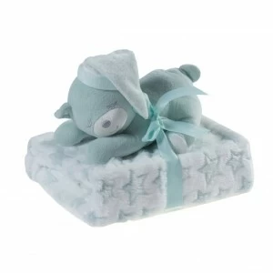 Pelucha Bebe osito con manta en caja de regalo