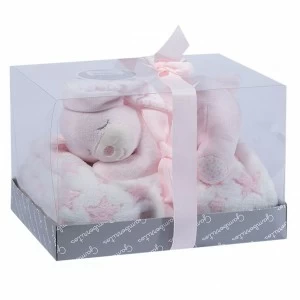 Pelucha Bebe osito con manta en caja de regalo