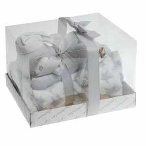 Pelucha Bebe osito con manta en caja de regalo