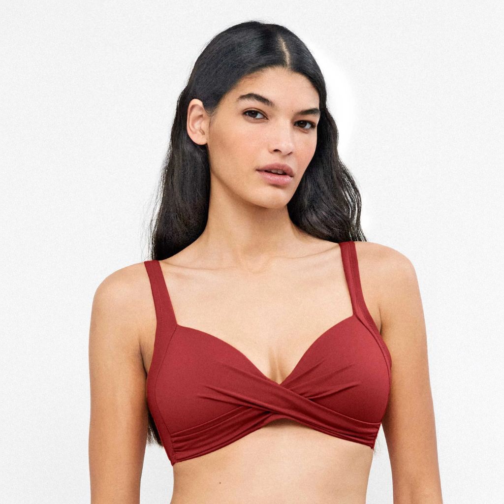 Sujetador ba&ntilde;o mujer cruzado delantero