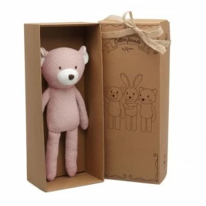 Peluche osito rosa algod&oacute;n 100% cajita regalo