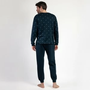 Pijama algod&oacute;n hombre cuello botones