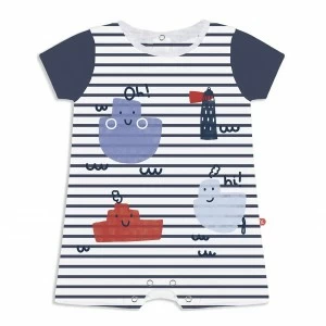 Pelele corto beb&eacute; estampado marinero