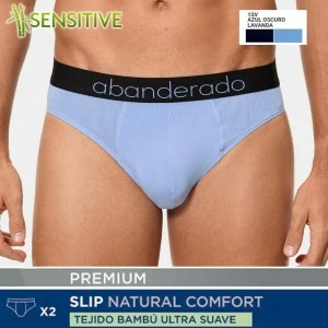 Slip pack x2 hombre tejido de bamb&uacute; sensitive