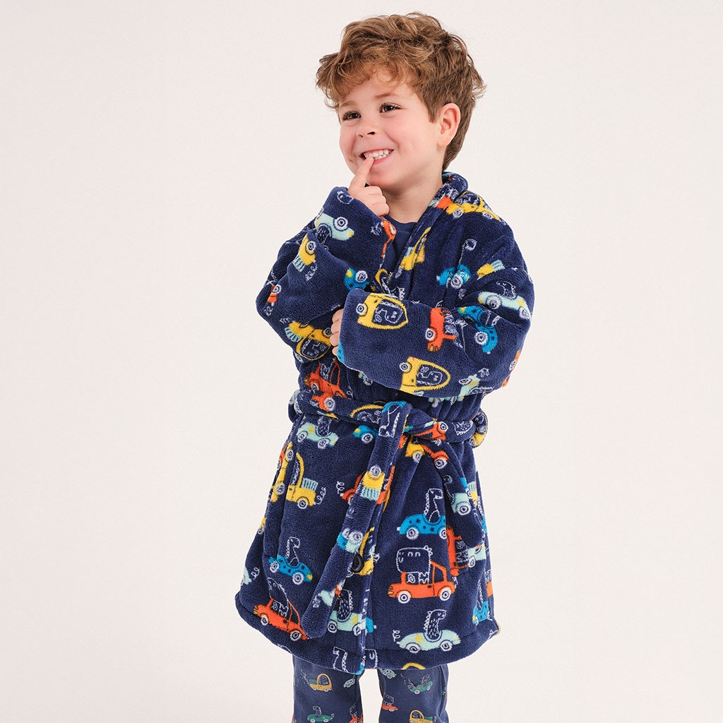 Bata infantil coralina estampada