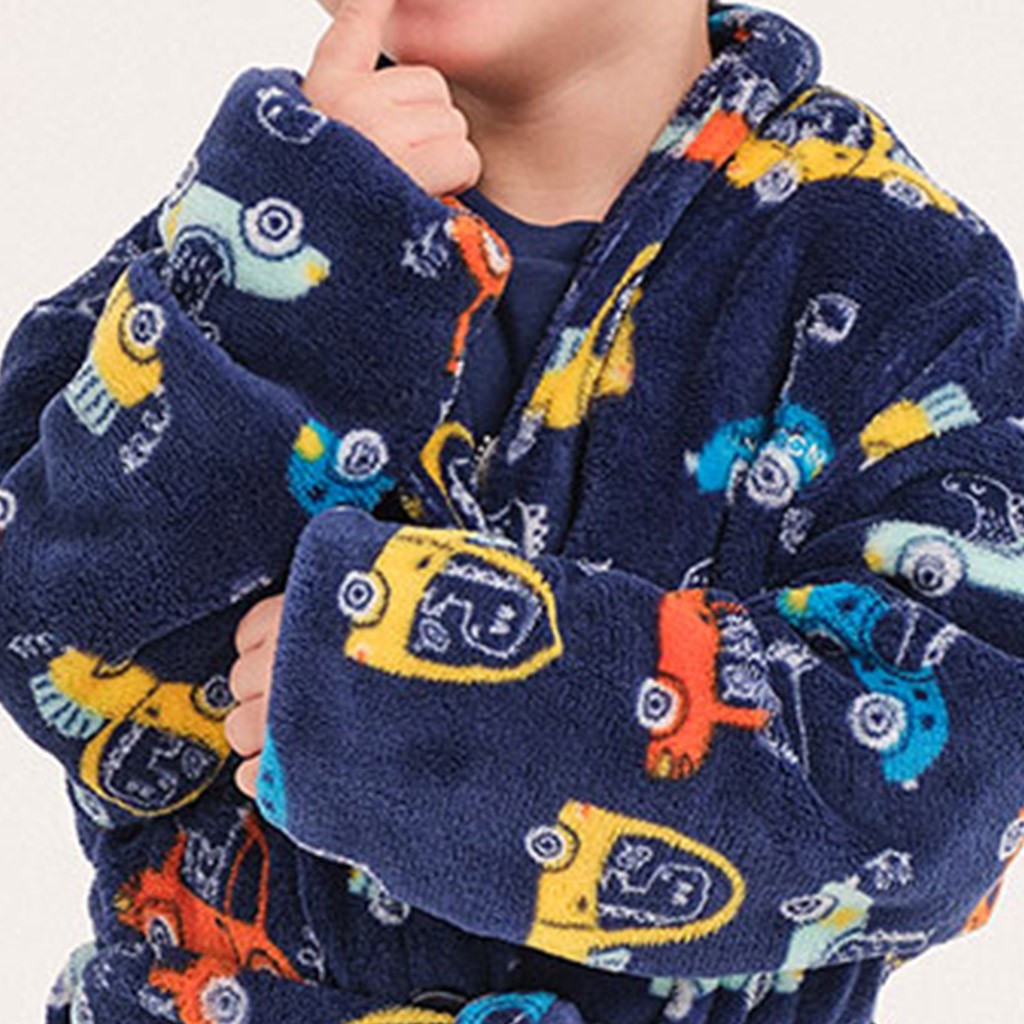 Bata infantil coralina estampada