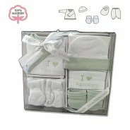Set regalo bebe 5 piezas algod&oacute;n I Love Papa-Mama