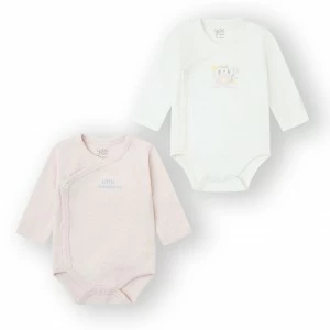 Body bebe pack 2 rosa y blanco para ni&ntilde;a