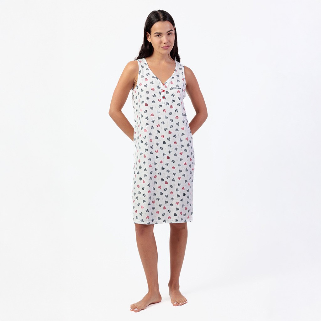 Camis&oacute;n mujer algod&oacute;n estampado corazones