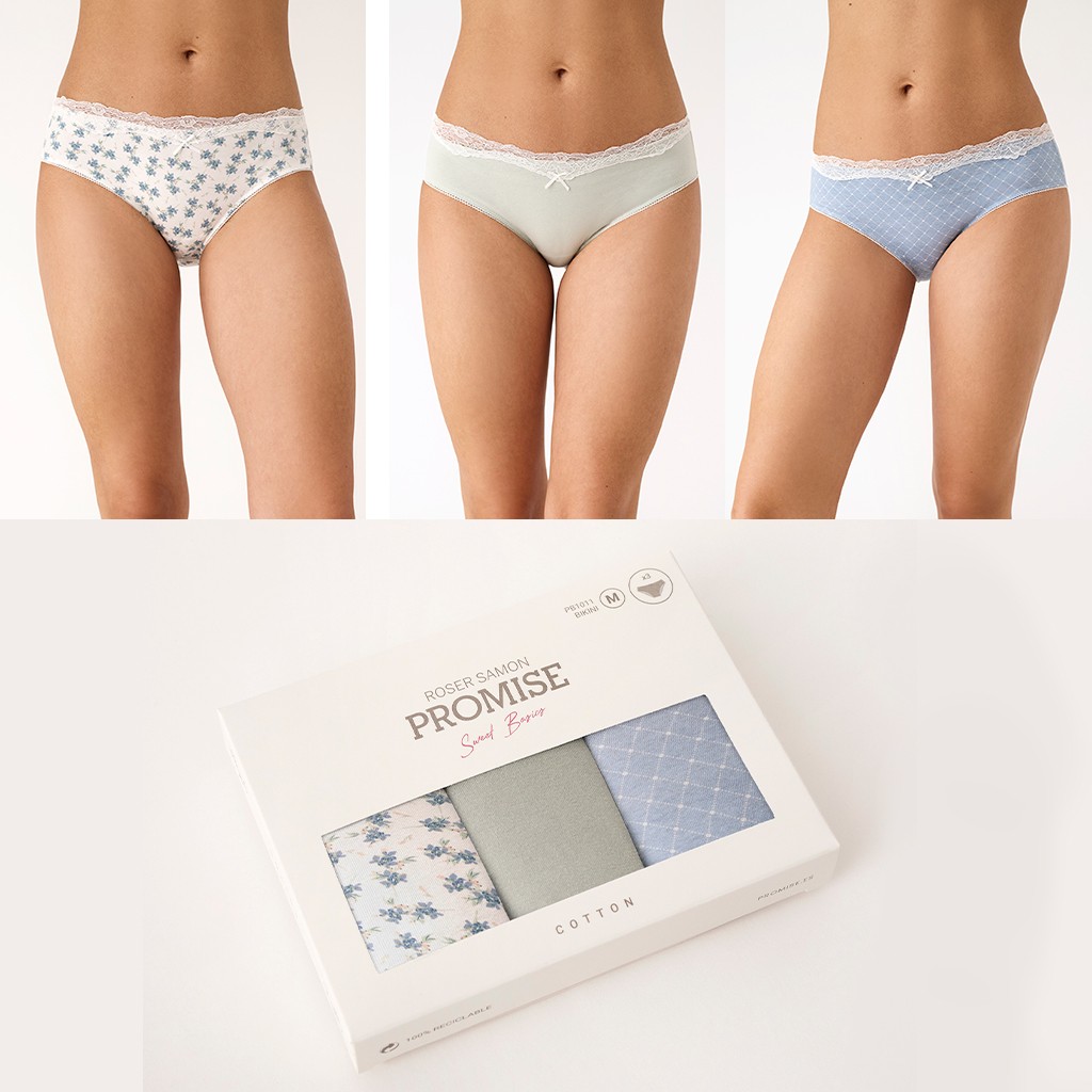 Braga midi Expositor 12 pack 3 algod&oacute;n surtido 319