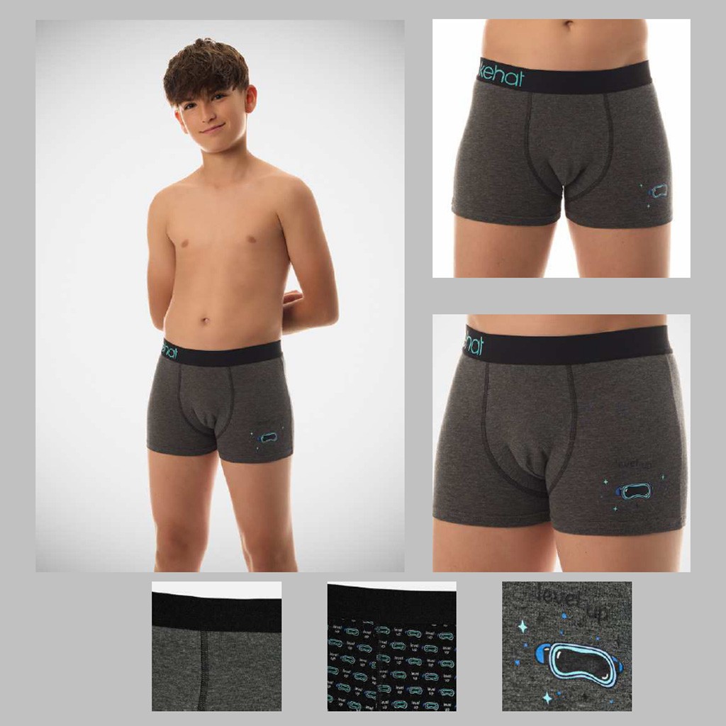 Boxer niño algodón elastico fantasia pack x2