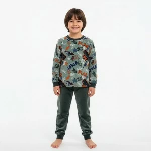 Pijama juvenil tejido terciopelo estampado