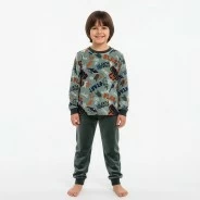 Pijama juvenil tejido terciopelo estampado