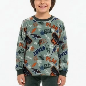 Pijama juvenil tejido terciopelo estampado