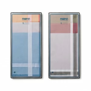 Estuche pa&ntilde;uelos fondo color pack 6 Marvin