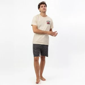 Pijama corto hombre algod&oacute;n