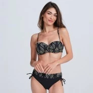 Conjunto ba&ntilde;o mujer estampado braga fruncida
