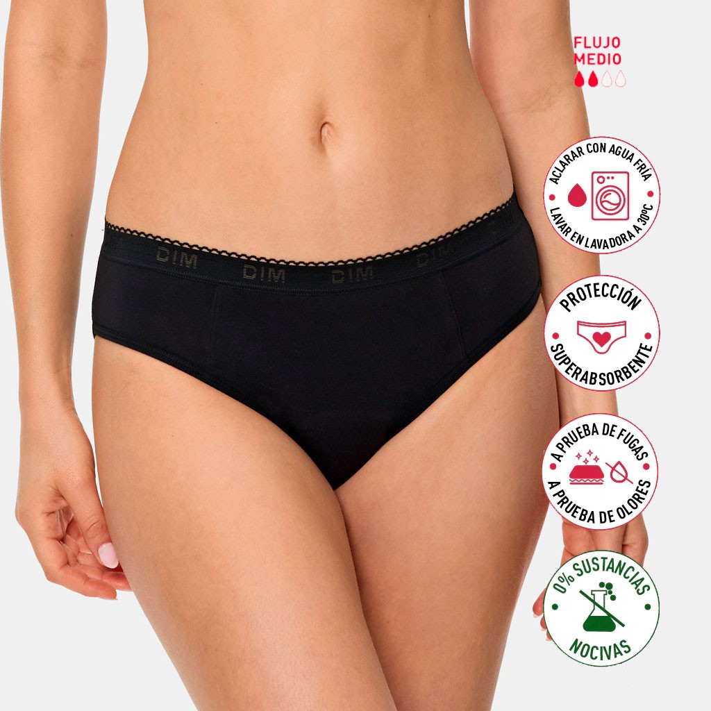 Braguita menstrual para flujo medio algod&oacute;n
