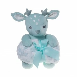 Peluche ciervito con mantita estrellas coralina
