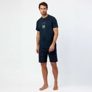 Pijama hombre algod&oacute;n manga corta