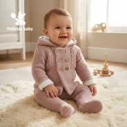 Conjunto beb&eacute; abrigo y polaina