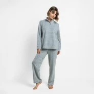 Pijama largo mujer tejido canal&eacute;