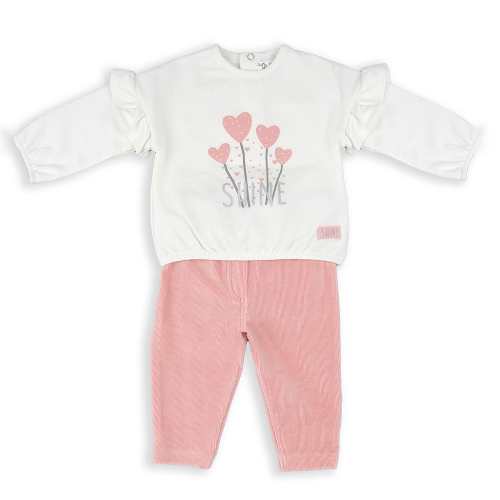 Conjunto bebe niña camiseta y pantalon largo