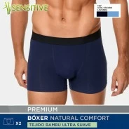 B&oacute;xer pack x2 hombre tejido de bamb&uacute; sensitive