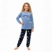 Pijama juvenil manga larga azul Star
