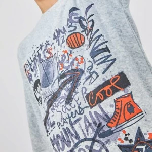 Pijama juvenil tundosado gris
