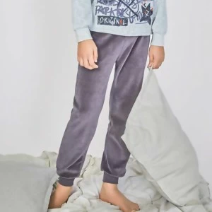 Pijama juvenil tundosado gris