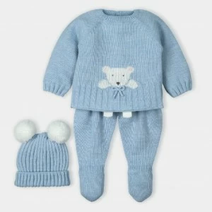 Conjunto beb&eacute; con gorro punto