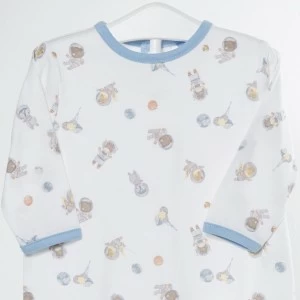 Pelele beb&eacute; manga larga estampado