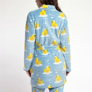 Bata mujer coralina estampado patitos