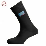 Calcet&iacute;n hombre liso de hilo con pu&ntilde;o antipress