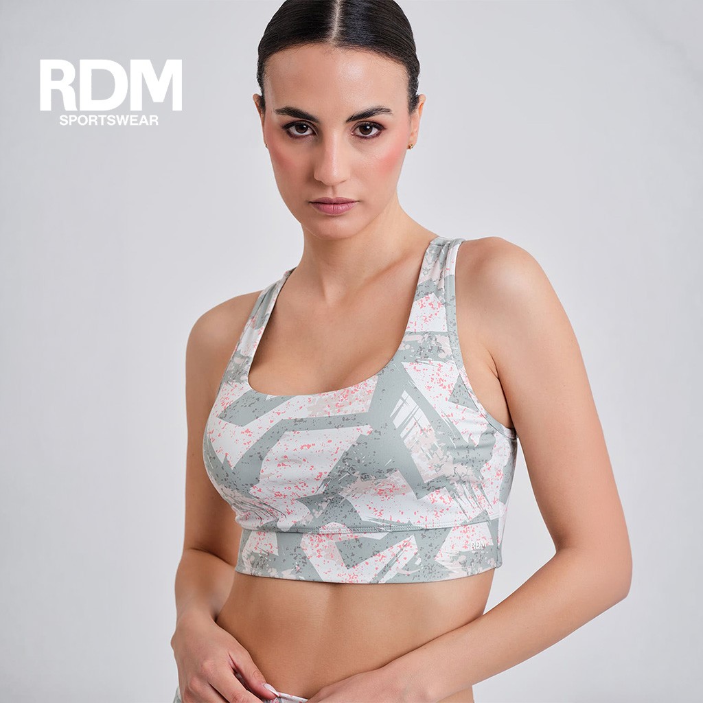 Top deportivo estampado con foam sin aro