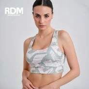 Top deportivo estampado con foam sin aro