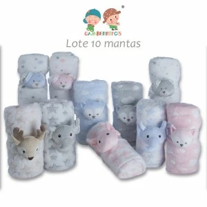 Manta bebe coralina set 10 piezas animalito