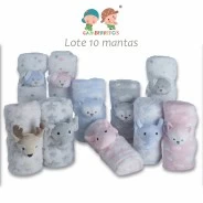 Manta bebe coralina set 10 piezas animalito