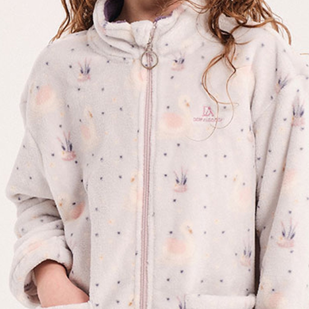 Bata niña cremallera estampada
