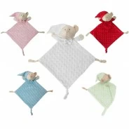 Dudu bebe osito con gorro y bodoques.