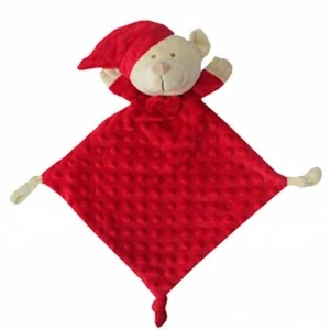 Dudu bebe osito con gorro y bodoques.